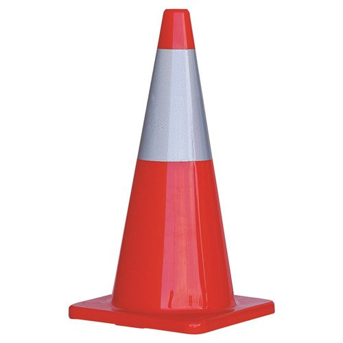 Orange PVC Traffic Cone With Reflective Tape 700mm - made by PRO Choice