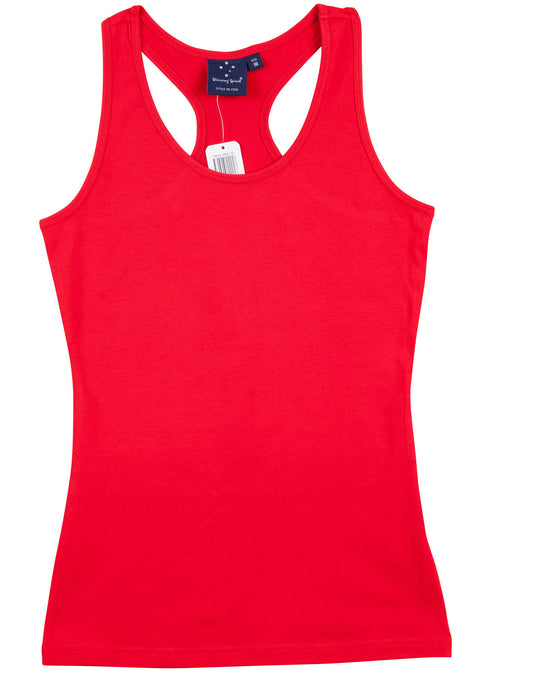 This product is made by AIW and distributed by B-Protected. The Ladies Stetch Raceback Singlet has the part number of AIWTS21A