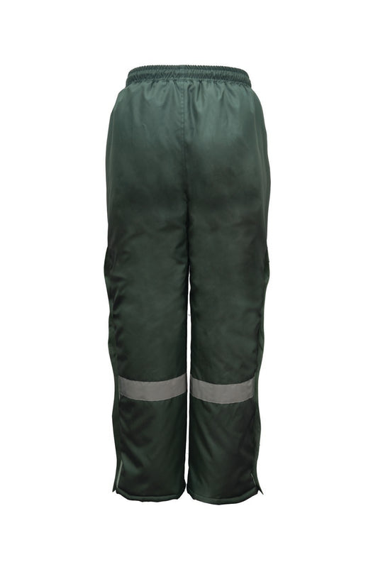 This product is made by Workcraft and distributed by B-Protected. The Green Freezer Pants With Reflective Tape has the part number of NCC-WFP002