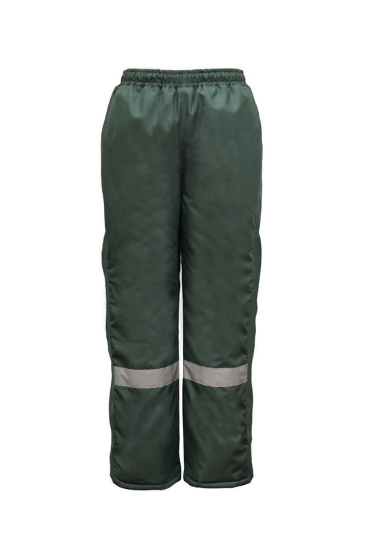 Green Freezer Pants With Reflective Tape - made by Workcraft