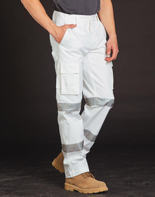 White Cargo Pants With Tape - made by AIW