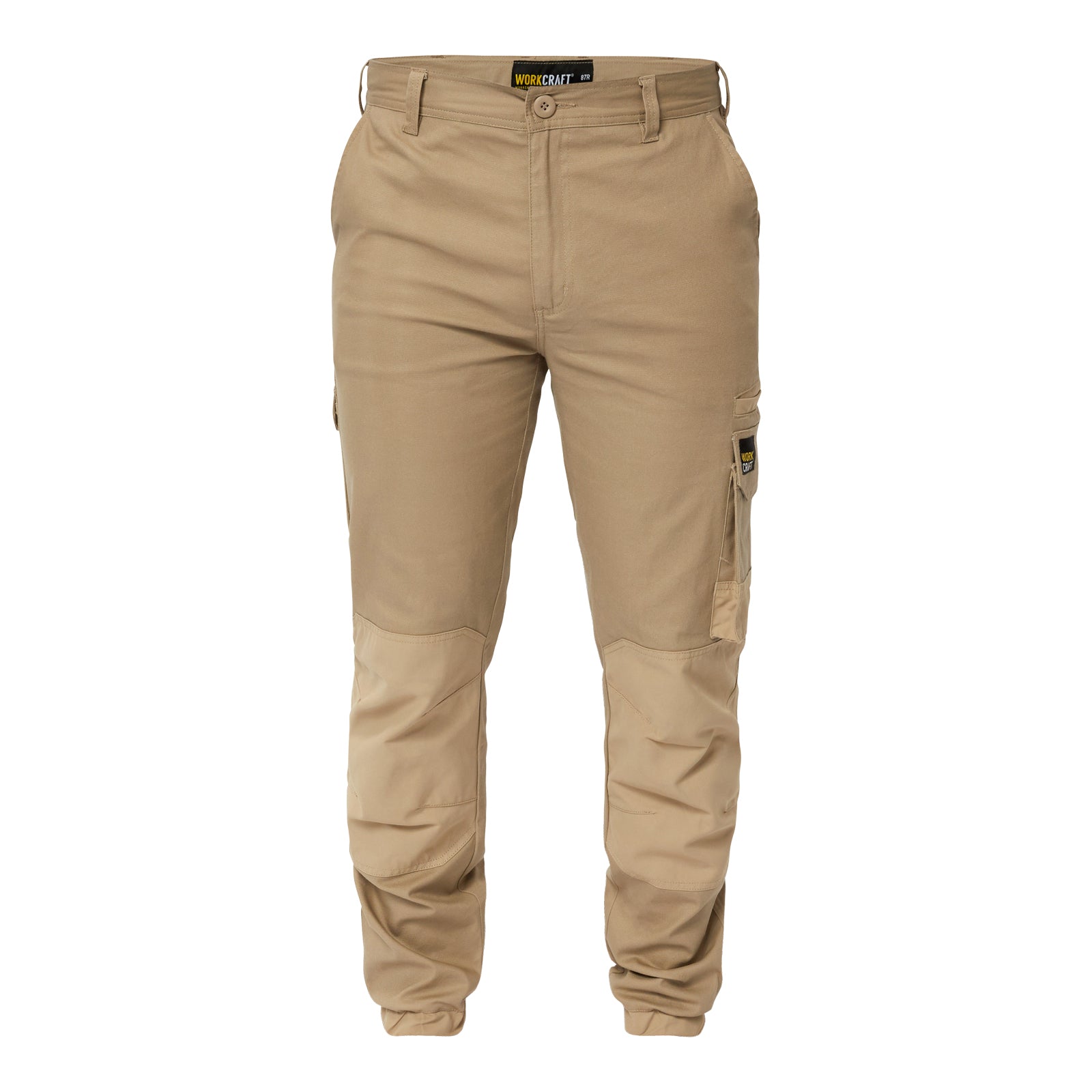 Stretched Cargo Pants with Elasticised Hem - made by Workcraft