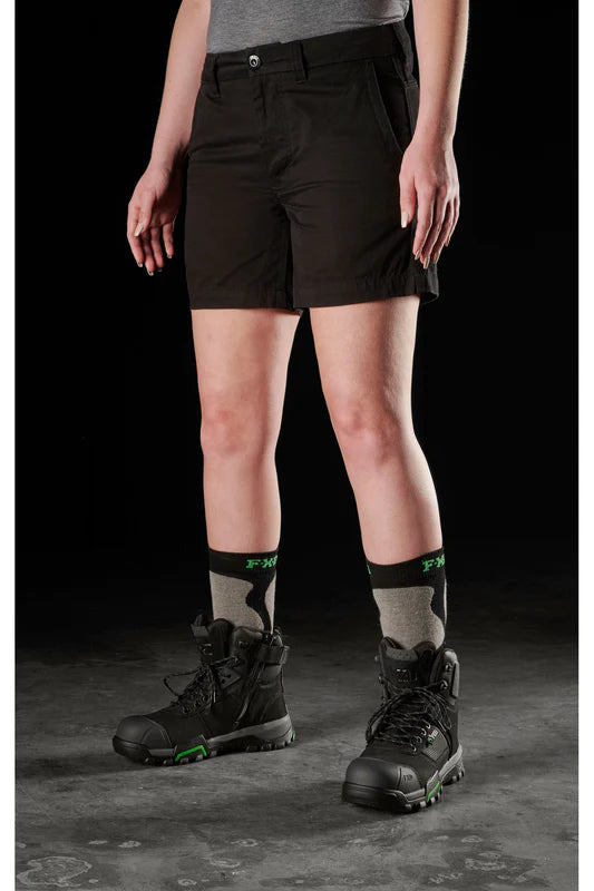 This product is made by FXD Workwear and distributed by B-Protected. The Ladies Duratech Short Short has the part number of FXDWS2W