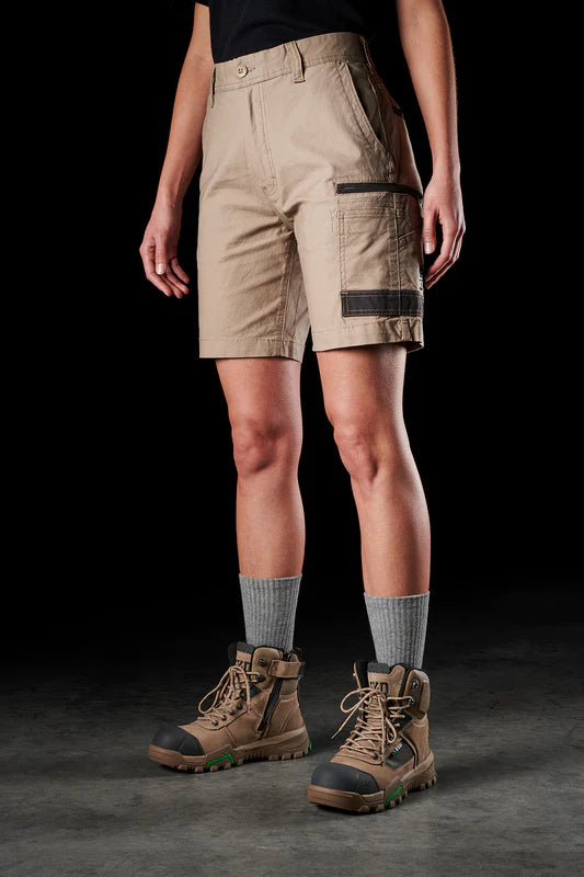 This product is made by FXD Workwear and distributed by B-Protected. The Ladies Stretch Work Cargo Short has the part number of FXDWS3W