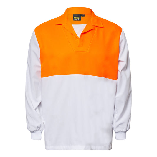 Hi Vis Long Sleeve Food Industry Jacshirt With Modesty Insert - made by Workcraft