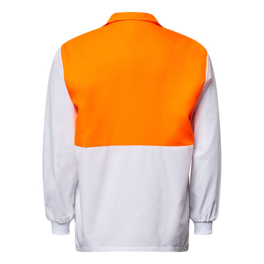 This product is made by Workcraft and distributed by B-Protected. The Hi Vis Long Sleeve Food Industry Jacshirt With Modesty Insert has the part number of NCC-WS6072
