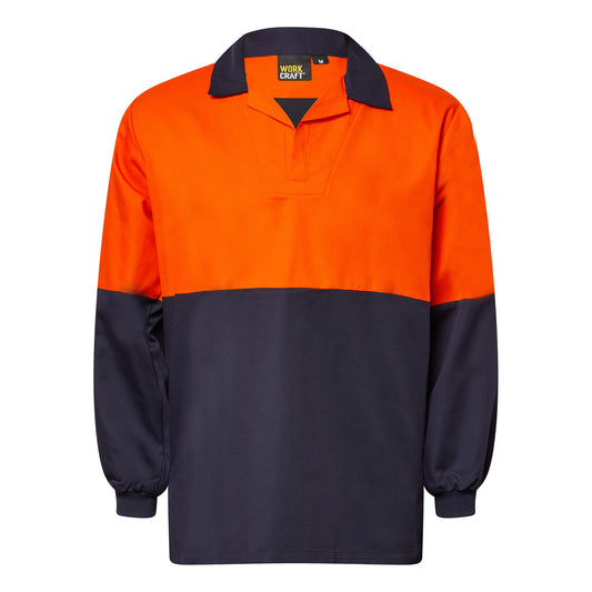 Hi Vis Long Sleeve Food Industry Jacshirt With Modesty Insert - made by Workcraft