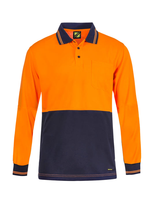 This product is made by Workcraft and distributed by B-Protected. The Hi Vis Lightweight Long Sleeve Polo has the part number of NCC-WSP209-Y-N-3XL