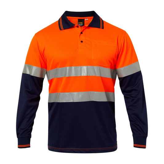 This product is made by Workcraft and distributed by B-Protected. The Hi Vis Two Tone Long Sleeve Polo With Tape has the part number of NCC-WSP409