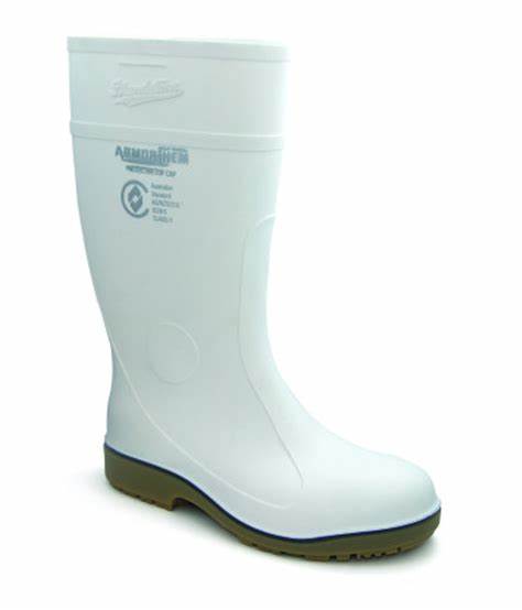 White Steel Toe Gumboots - made by Blundstone