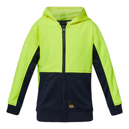 This product is made by Workcraft and distributed by B-Protected. The Kids Hi Vis Full Zip Hoodie has the part number of NCC-WK8015