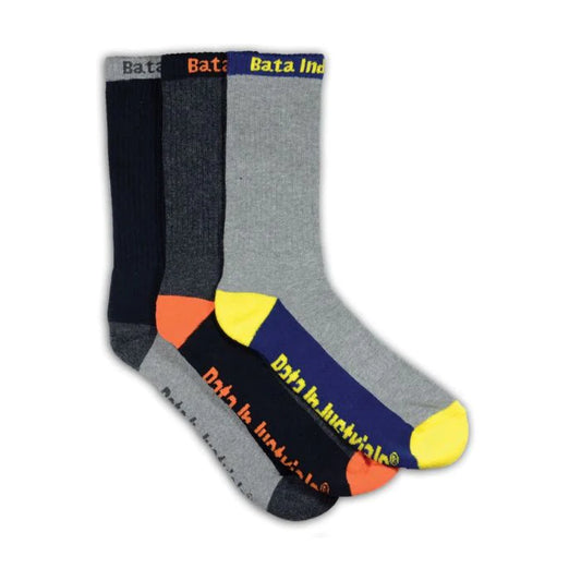Bright Crew Style Sock 3 Pack - made by Bata Industrial