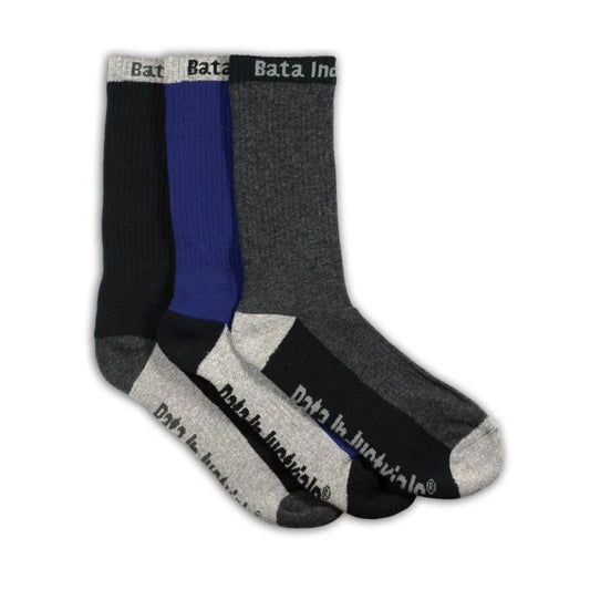 Dark Crew Style Sock 3 Pack - made by Bata Industrial