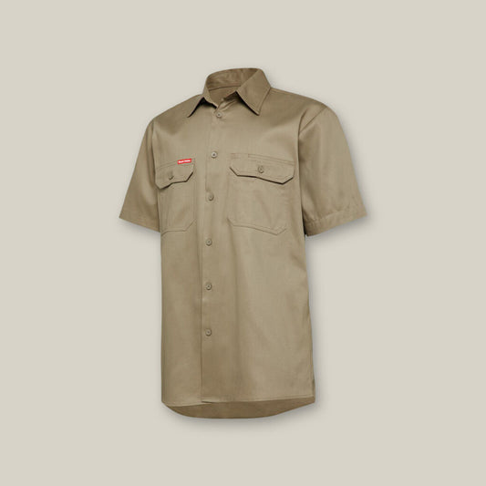 This product is made by Hard Yakka and distributed by B-Protected. The Light Weighteight Short Sleeve Drill Vent Shirt has the part number of Y04625