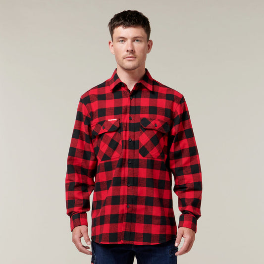 This product is made by Hard Yakka and distributed by B-Protected. The Check Flannel Long Sleeve Shirt has the part number of Y07295