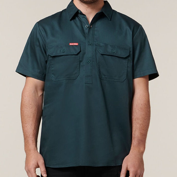 Drill Closed Front Short Sleeve Shirt - made by Hard Yakka