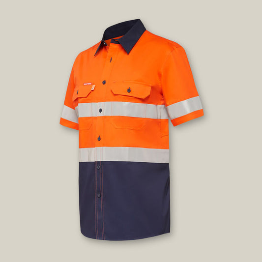 This product is made by Hard Yakka and distributed by B-Protected. The Koolgear Hivis Ss Shirt W/tape has the part number of Y07735