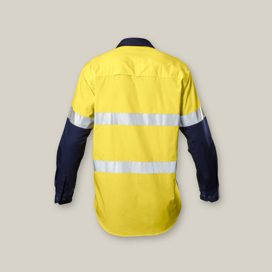This product is made by Hard Yakka and distributed by B-Protected. The Koolgear 2 Tone Rfl Long Sleeve Shirt has the part number of Y07978