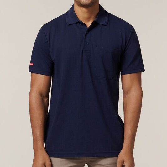 This product is made by Hard Yakka and distributed by B-Protected. The Pique Short Sleeve Polo has the part number of Y11306