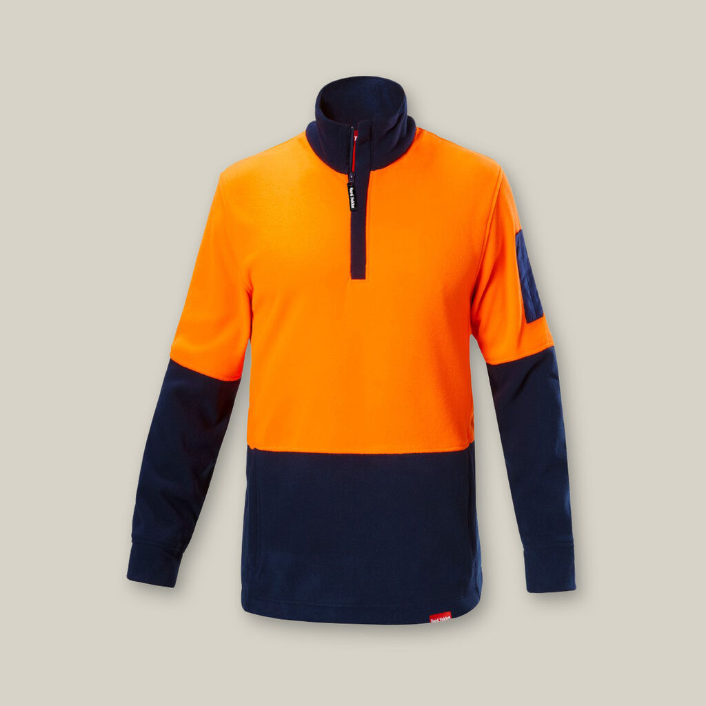 1/4 Zip Hi Vis Fleece Jumper - made by Hard Yakka