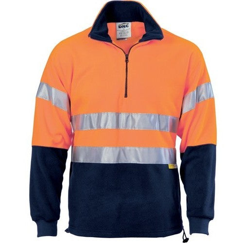 Hi Vis Half Zip Fleece With Tape - made by DNC