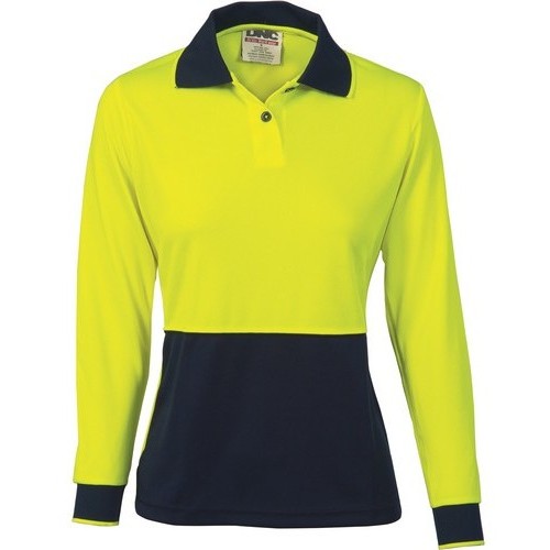 Hi Vis Ladies Long Sleeve Polo - made by DNC