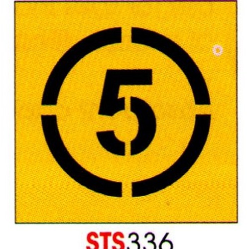 Poly 650x65km In Circle Stencil - made by Signage