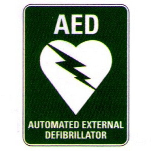 Metal 450x600mm Aed Auto. External Defib.Sign - made by Signage