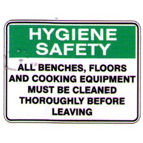 Plastic 225x300mm All Bench.....Before Leaving Sign - made by Signage