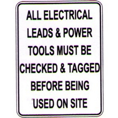 Metal 450x600mm All Electric Leads Sign - made by Signage
