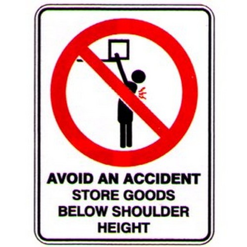 Plastic 450x600mm Avoid Store Goods...Sign - made by Signage