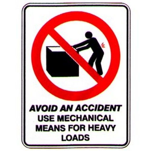 Plastic 450x600mm Avoid Use Mechanical Means Sign - made by Signage