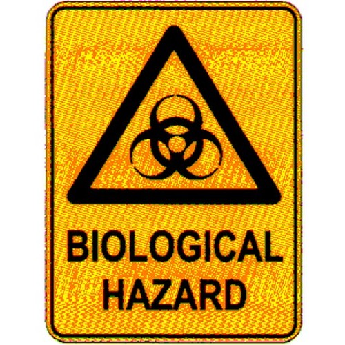 Plastic 300x2Warn Biological Hazard Sign - made by Signage