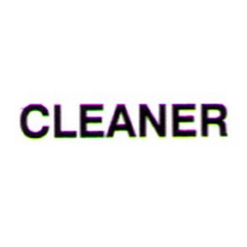 Black Vinyl CLEANER Door Label - made by Signage