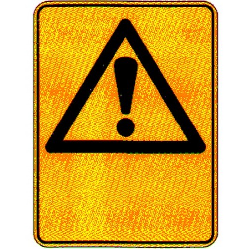 Metal 225x300mm Warn Blank Sign - made by Signage