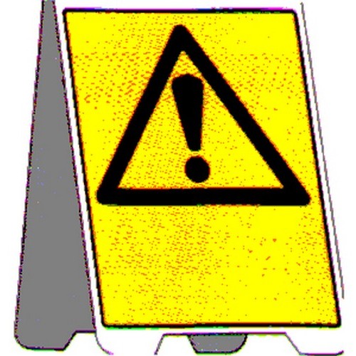 580x390mm Flute Blank Warning A Frame - made by Signage