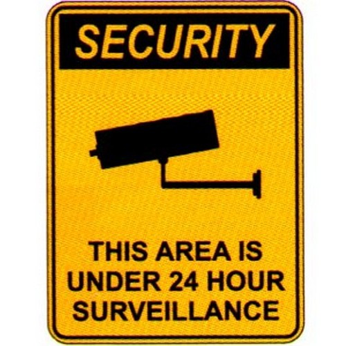 Metal 450x600mm Security Camera This Area Sign - made by Signage
