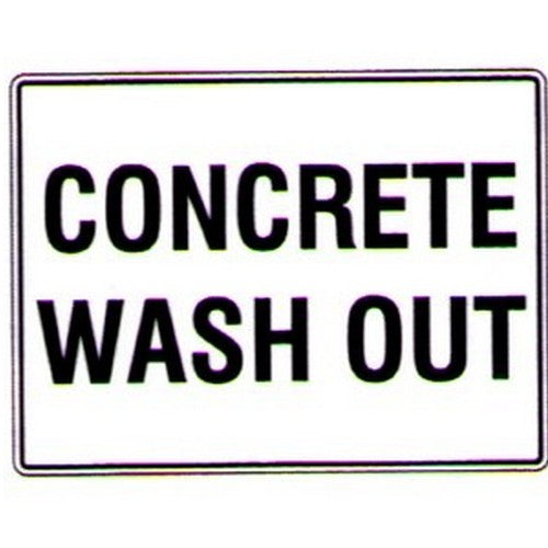 Metal 450x600mm Concrete Wash Out Sign - made by Signage