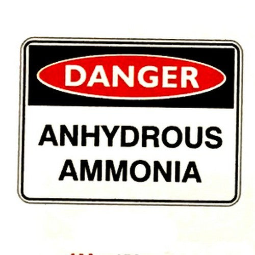 Metal 450x600mm Danger Anhydrous - made by Signage