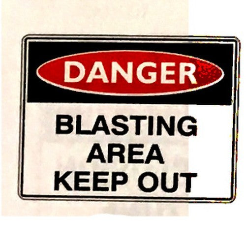 Flute 600x4Danger Blasting Area Keep Out Sign - made by Signage