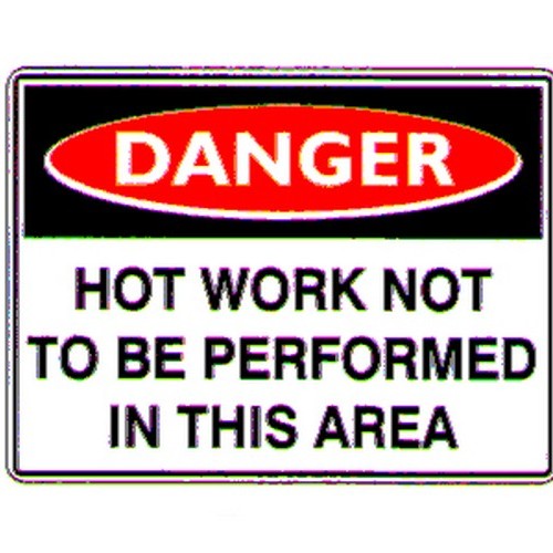 Metal 450x600mm Danger Hot Work Not To Be Etc..Sign - made by Signage