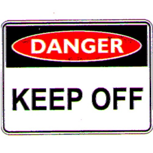 Metal 225x300mm Danger Keep Off Sign - made by Signage