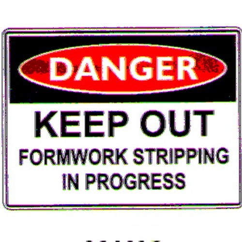 Flute 600x4Danger Keep Out Formwork Sign - made by Signage