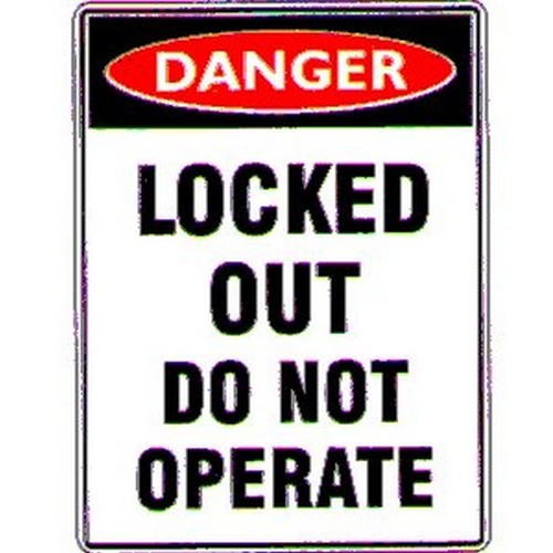 Magnetic 150x2Danger Locked Out..Oper. Sign - made by Signage