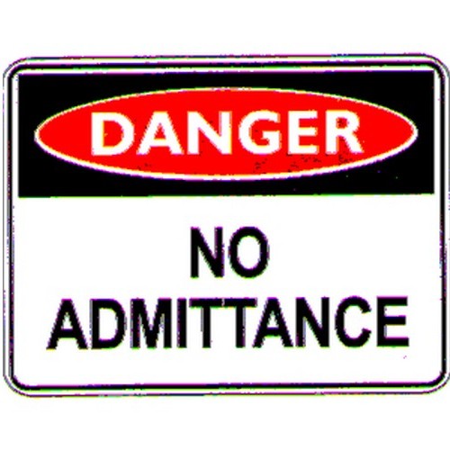 Metal 300x450mm Danger No Admittance Sign - made by Signage