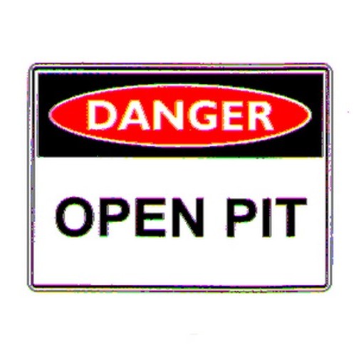 Metal 300x450mm Danger Open Pit Sign - made by Signage