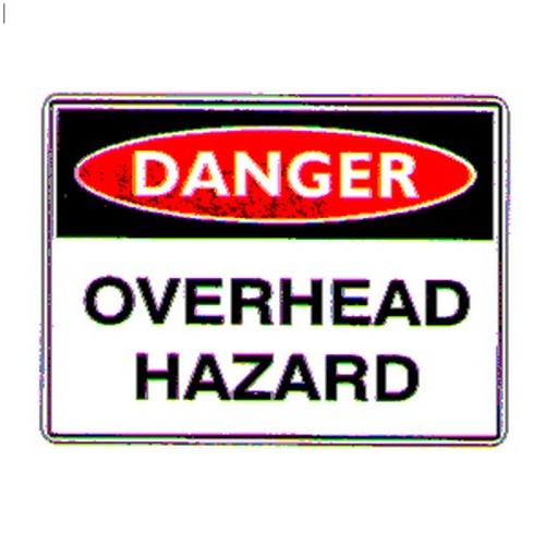 Metal 300x4Danger Overhead Hazard Sign - made by Signage