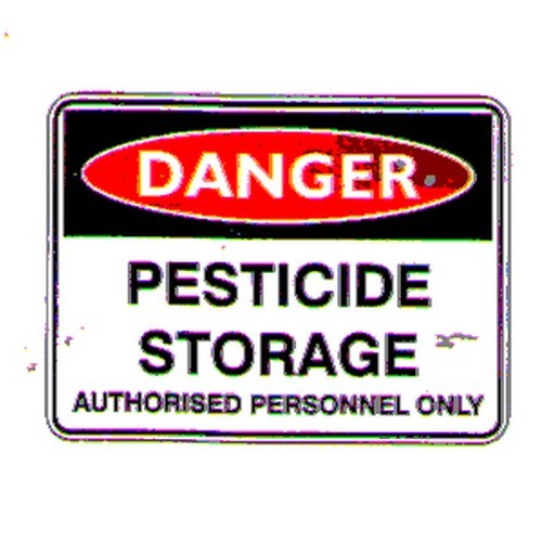 Metal 450x600mm Danger Pesticide Store Etc Sign - made by Signage