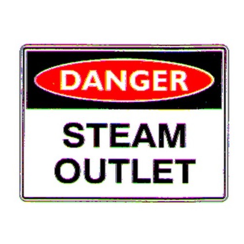 Metal 225x300mm Danger Steam Outlet Sign - made by Signage