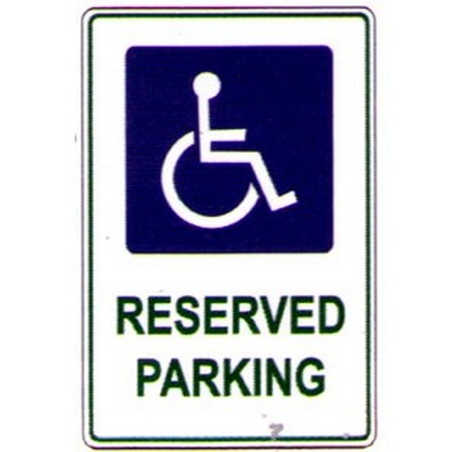 Metal 300x450mm Disabled Res.Parking + Sym Sign - made by Signage